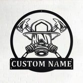 Custom Firefighter Personalized Firefighter Name Sign Decoration For Room Firefighter Metal Custom Firefighter Decorations